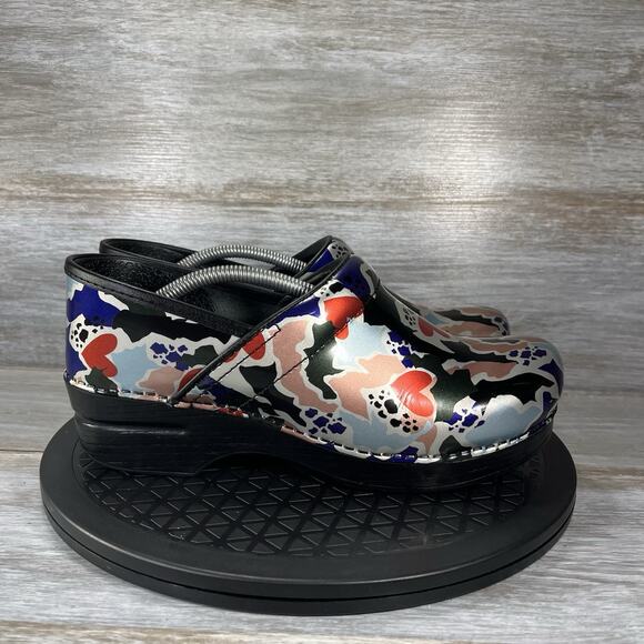 Dansko Women's Professional Patent Leather Multi Colored Clogs Size EU 40 US 10 - Picture 3 of 8